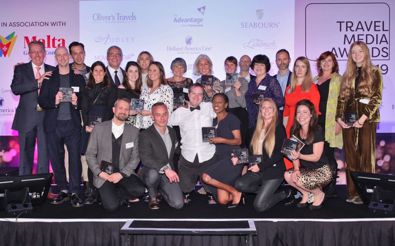 The winners of the Travel Media Awards 2019.
