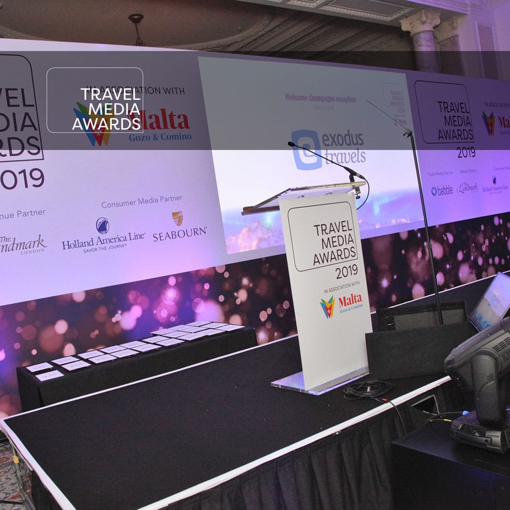 Travel Media Awards stage