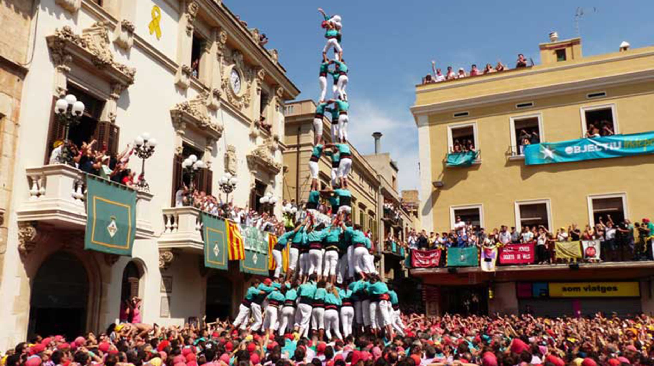 A human tower in Catalonia.