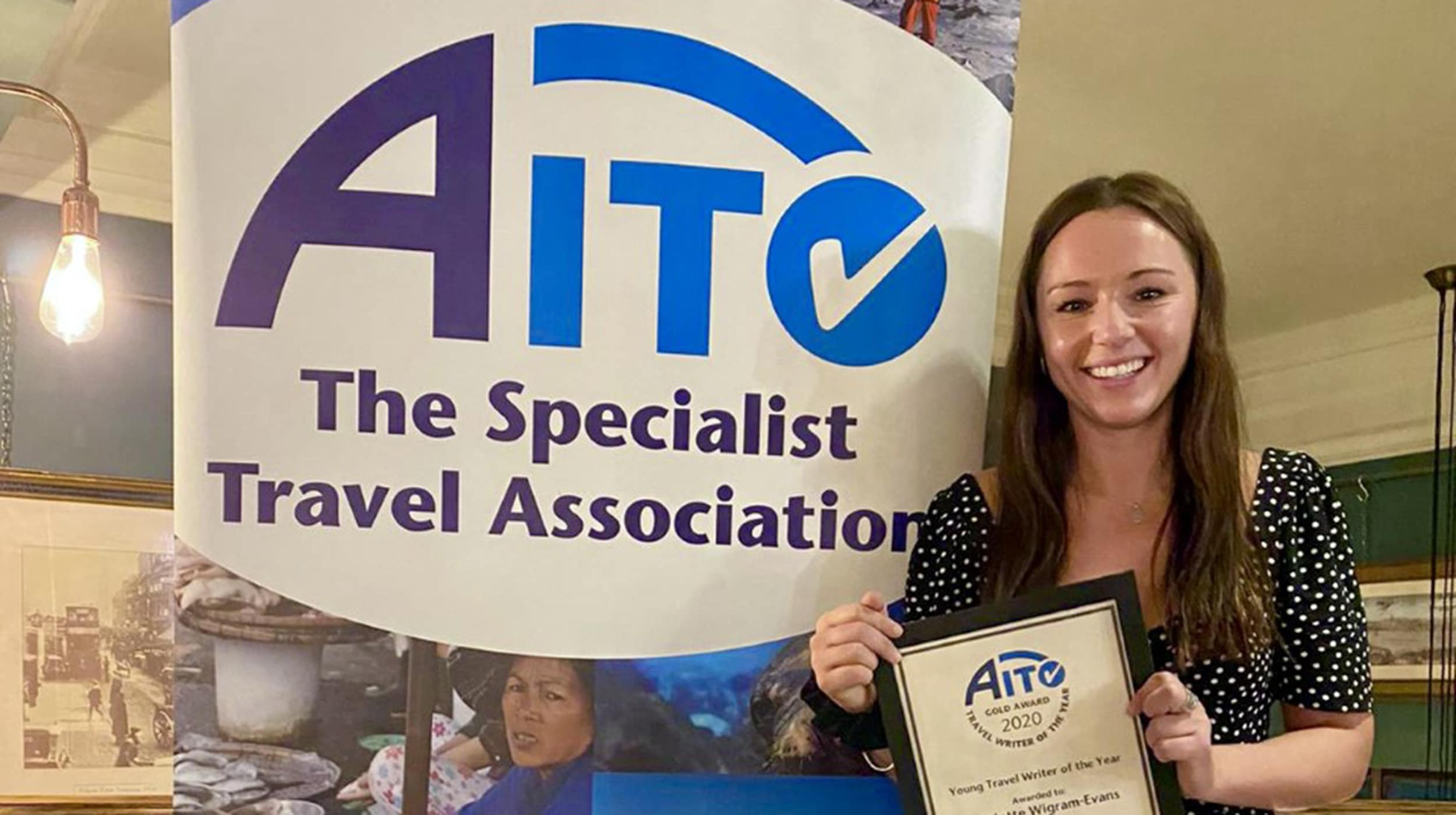 National Geographic Traveller (UK) content editor Charlotte Wigram-Evans was named Young Travel Writer of the Year at the AITO Awards.