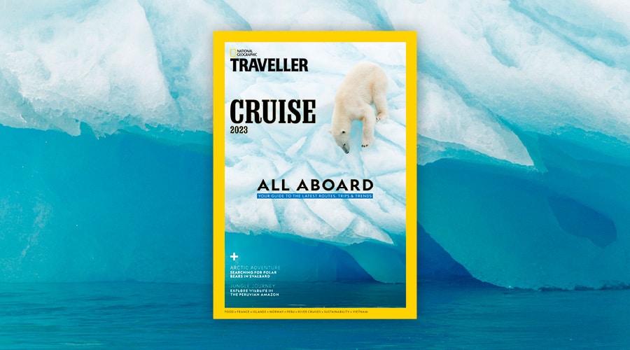 National Geographic Traveller (UK) takes to the waters of the Peruvian Amazon and goes bear-spotting in Svalbard in its new Cruise guide.