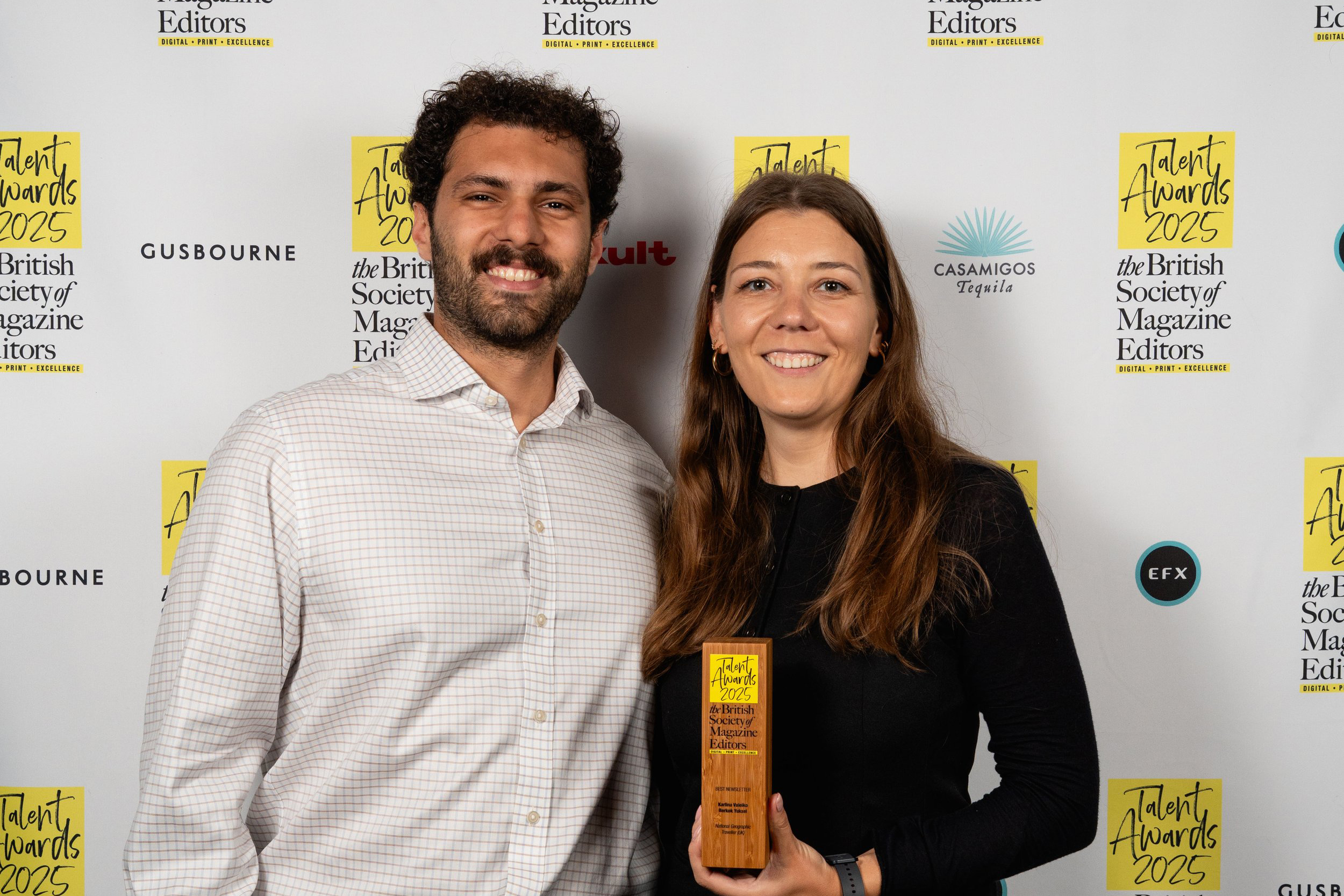 Berkok Yuksel and Karlina Valeiko at the BSME Talent Awards 2025